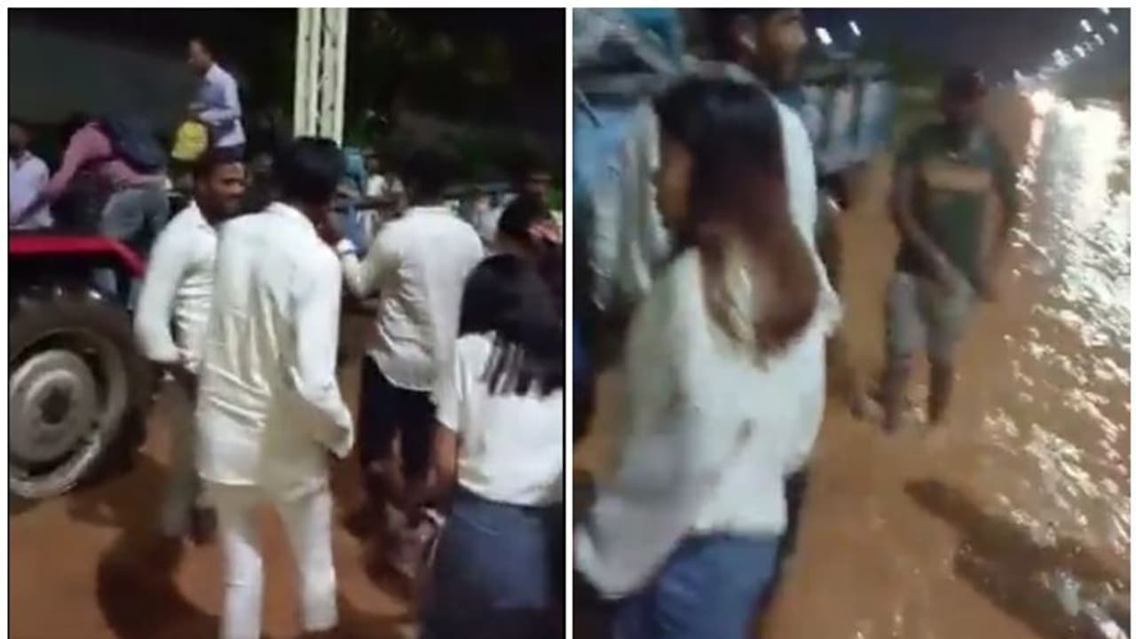 వరద నీటిలో మునిగిన బెంగళూరు అంతర్జాతీయ విమానాశ్రయం.. ట్రాక్టర్లు ఎక్కిన ప్రయాణికులు