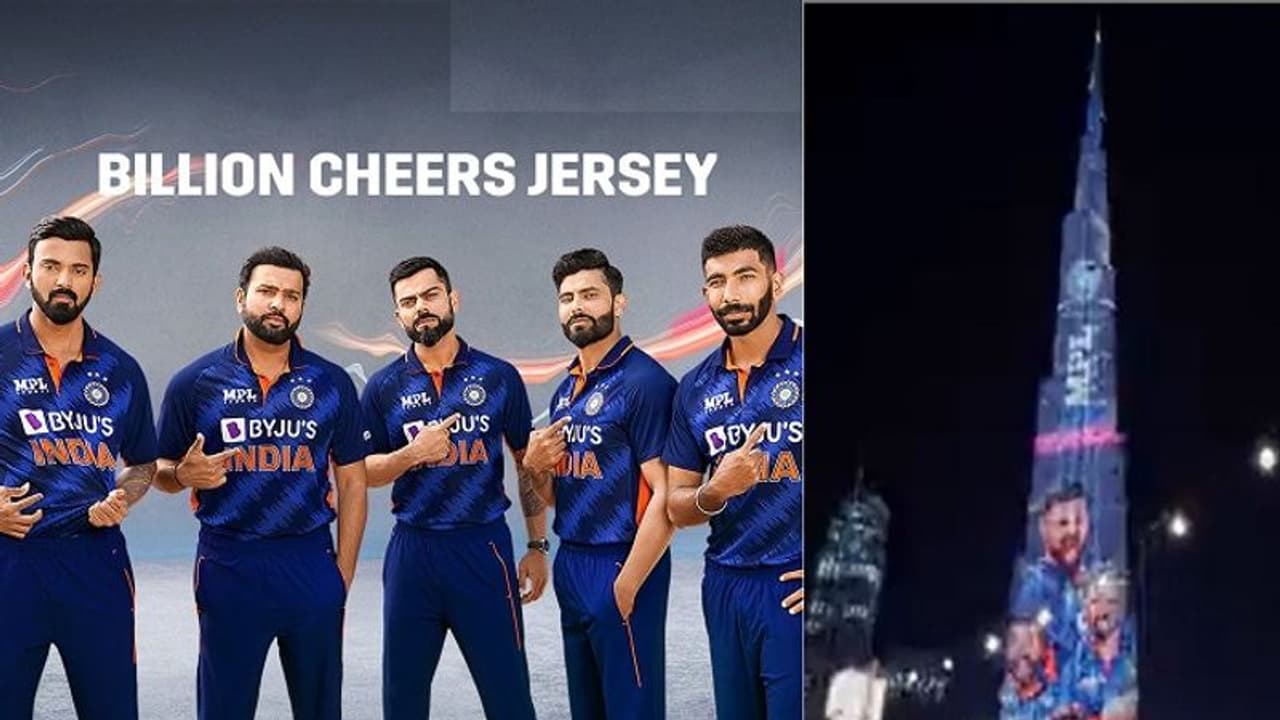 T20 World Cup:ದುಬೈನ ಬುರ್ಜ್ ಖಲೀಫಾದಲ್ಲಿ ಮಿಂಚಿದ ಟೀಂ ಇಂಡಿಯಾ ಜರ್ಸಿ!