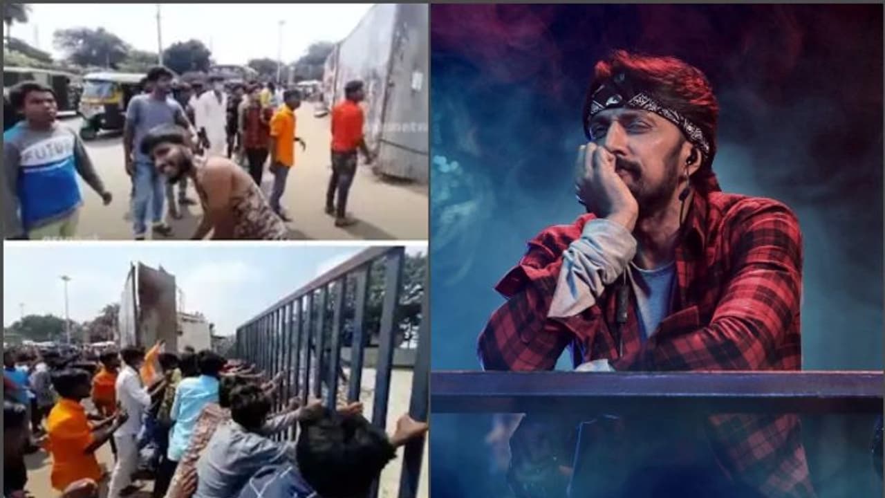 അക്രമാസക്തരായ ആരാധകര്ക്ക് നിര്മ്മാതാവിന്റെ ഉറപ്പ്; കിച്ച സുദീപ് ചിത്രം നാളെ പുലര്ച്ചെ ആറിന് റിലീസ് അക്രമാസക്തരായ ആരാധകര്ക്ക് നിര്മ്മാതാവിന്റെ ഉറപ്പ്; കിച്ച സുദീപ് ചിത്രം നാളെ പുലര്ച്ചെ ആറിന് റിലീസ്