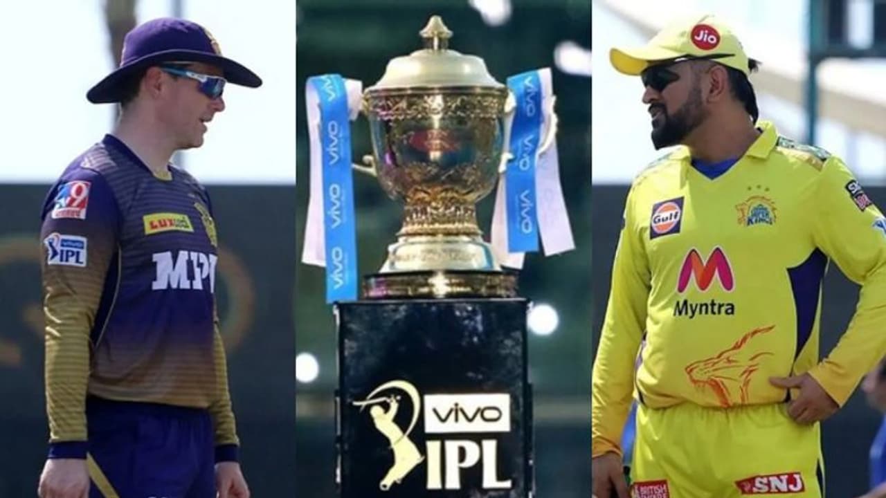 IPL 2021 Final, KKR vs CSK দশমীতে ধোনি বনাম মর্গ্যানের 'মহাযুদ্ধ', এগিয়ে কোন দল IPL 2021 Final, KKR vs CSK দশমীতে ধোনি বনাম মর্গ্যানের 'মহাযুদ্ধ', এগিয়ে কোন দল