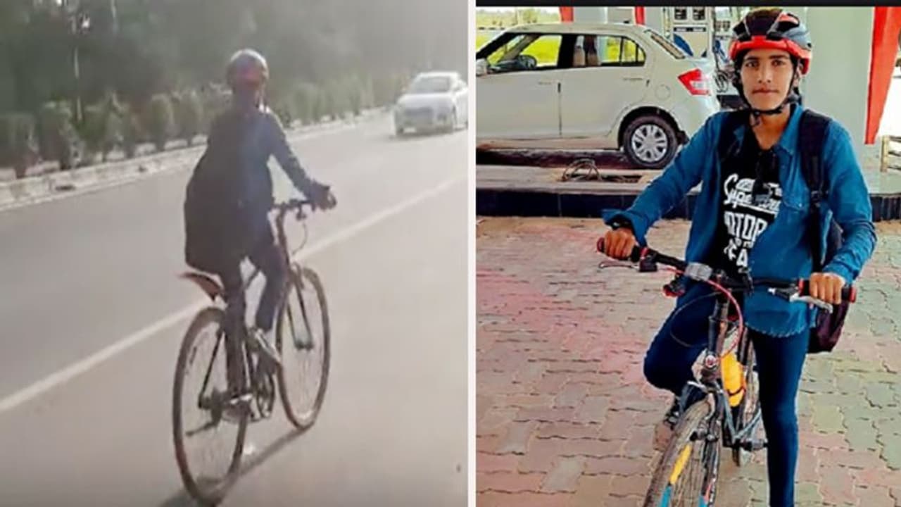 एक पोती ऐसी भी: दादा दादी से मिलने के लिए 216 KM साइकिल चलाकर पहुंची, कमाल की है ये साइकिल गर्ल एक पोती ऐसी भी: दादा दादी से मिलने के लिए 216 KM साइकिल चलाकर पहुंची, कमाल की है ये साइकिल गर्ल