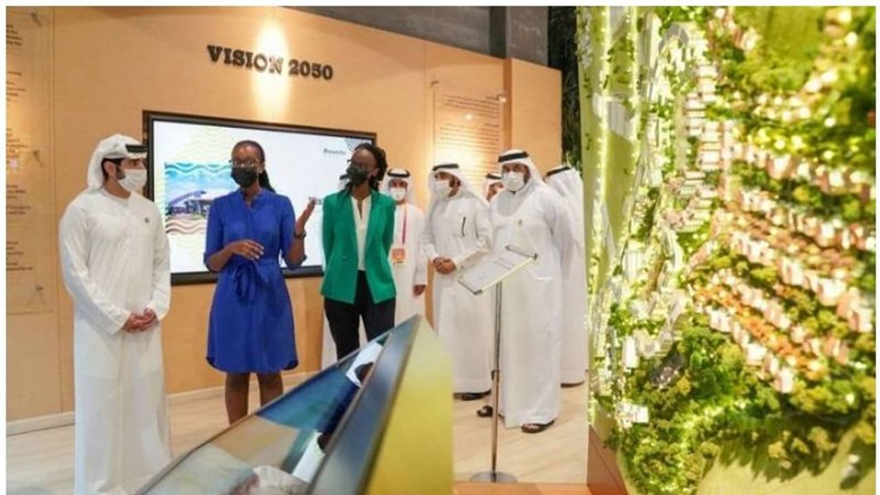 റുവാണ്ട, ഐവറി കോസ്റ്റ് പവലിയനുകള് സന്ദര്ശിച്ച് ശൈഖ് ഹംദാന് റുവാണ്ട, ഐവറി കോസ്റ്റ് പവലിയനുകള് സന്ദര്ശിച്ച് ശൈഖ് ഹംദാന്