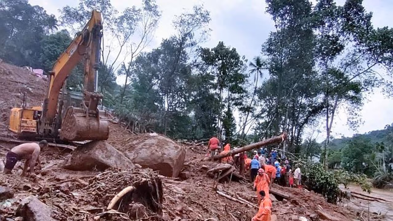 <p>Image: National Disaster Response Force personnel engaged in rescue operations.</p>
