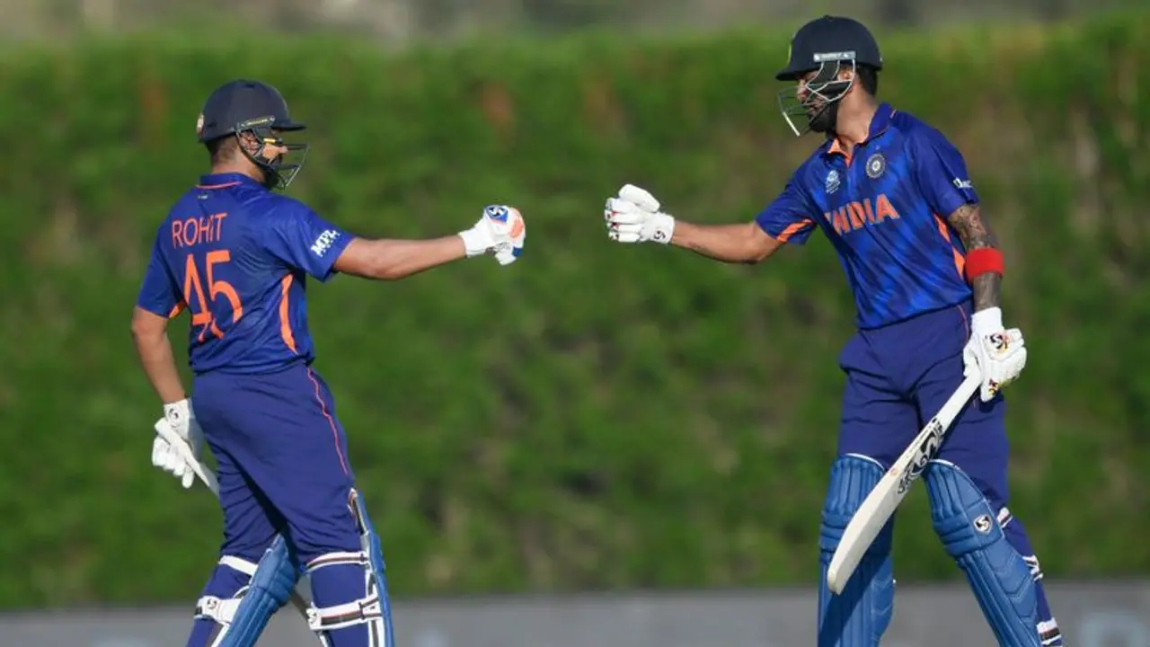 T20 World Cup 2021 ಅಭ್ಯಾಸ ಪಂದ್ಯ; ರೋಹಿತ್ ಅಬ್ಬರಕ್ಕೆ ಸೋಲೊಪ್ಪಿಕೊಂಡ ಆಸೀಸ್! T20 World Cup 2021 ಅಭ್ಯಾಸ ಪಂದ್ಯ; ರೋಹಿತ್ ಅಬ್ಬರಕ್ಕೆ ಸೋಲೊಪ್ಪಿಕೊಂಡ ಆಸೀಸ್!