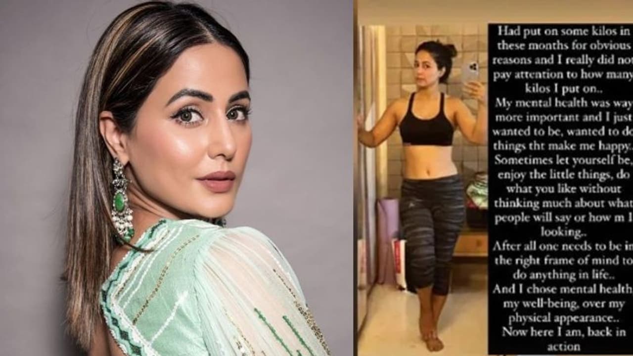 'വണ്ണം കൂടിയതില്‍ പ്രശ്നമില്ല; അതിലും പ്രധാനം മാനസികാരോഗ്യത്തിനാണ്'; ഹിന ഖാൻ