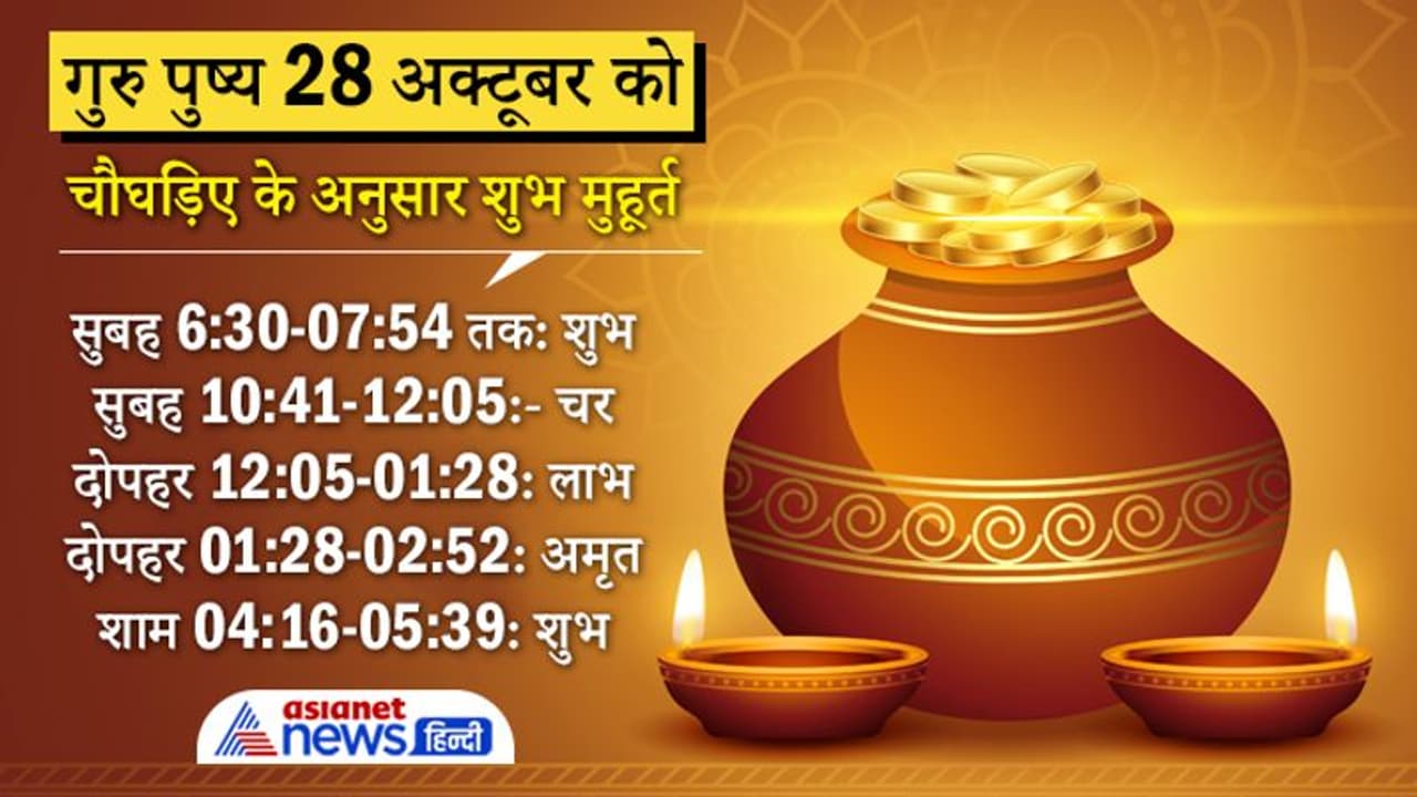 सन 1344 के बाद 28 अक्टूबर को गुरु पुष्य पर बन रहा है शनि गुरु का दुर्लभ योग, ये हैं शुभ मुहूर्त सन 1344 के बाद 28 अक्टूबर को गुरु पुष्य पर बन रहा है शनि गुरु का दुर्लभ योग, ये हैं शुभ मुहूर्त