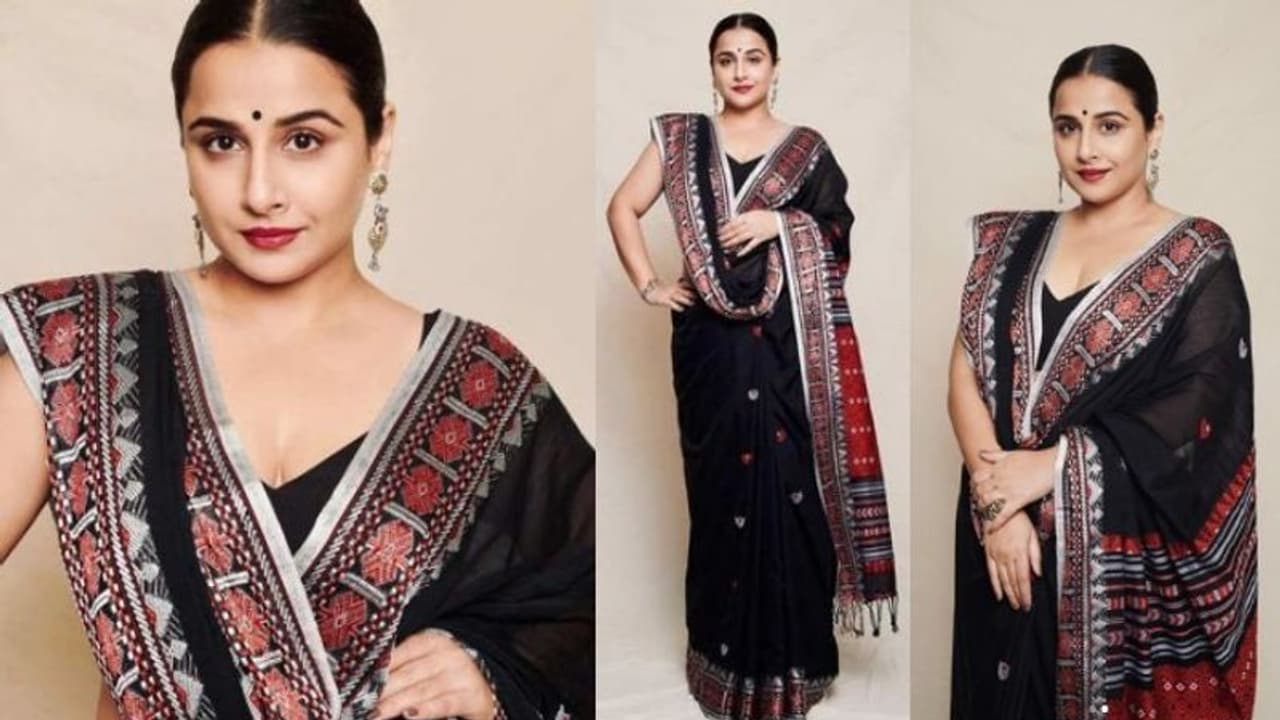 ബ്ലാക്കില്‍ ബ്യൂട്ടിഫുള്‍; സാരി ഇങ്ങനെയും സ്റ്റൈല്‍ ചെയ്യാം; വൈറലായി വിദ്യ ബാലന്‍റെ ചിത്രങ്ങള്‍