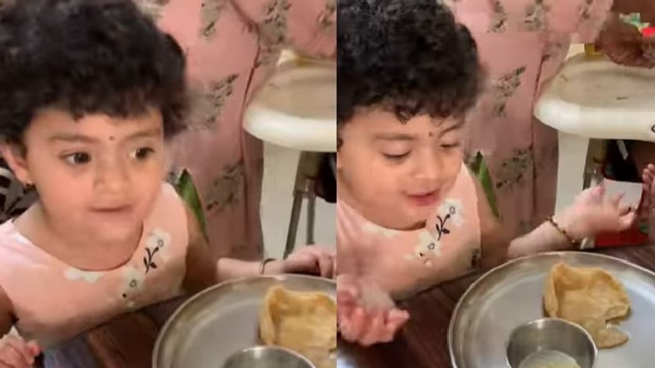 കഴിക്കാന്‍ ഭക്ഷണം കൊടുത്ത ശേഷം അമ്മ കാണുന്നത്...; രസകരമായ വീഡിയോ