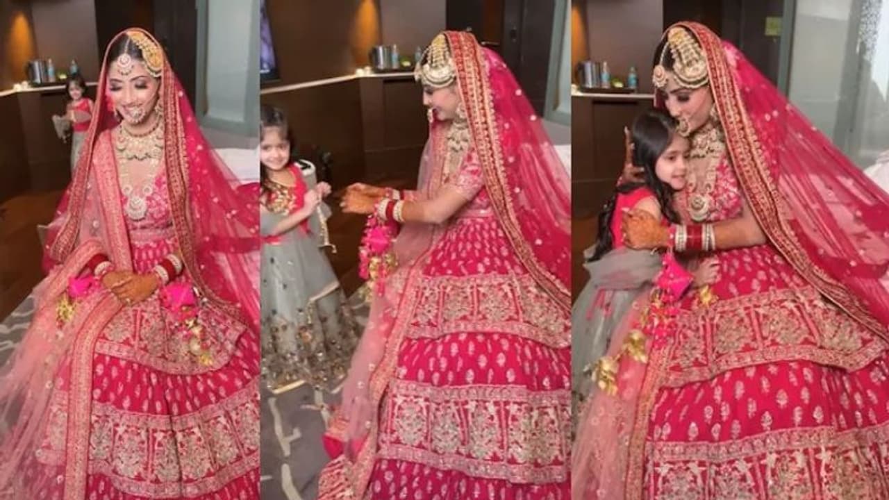 നവവധുവായി ഒരുങ്ങി അമ്മ; ഇത് കണ്ട മകളുടെ പ്രതികരണം; വീഡിയോ വൈറല്‍