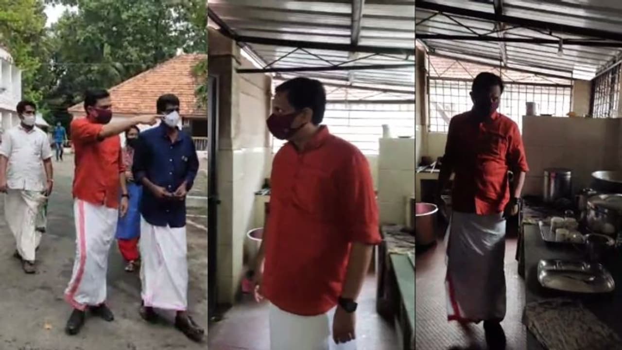 തൈക്കാട് റസ്റ്റ് ഹൗസിൽ മിന്നൽ പരിശോധന നടത്തി മന്ത്രി: ശോചനീയാവസ്ഥയിൽ ഉദ്യോഗസ്ഥന് ശകാരം തൈക്കാട് റസ്റ്റ് ഹൗസിൽ മിന്നൽ പരിശോധന നടത്തി മന്ത്രി: ശോചനീയാവസ്ഥയിൽ ഉദ്യോഗസ്ഥന് ശകാരം