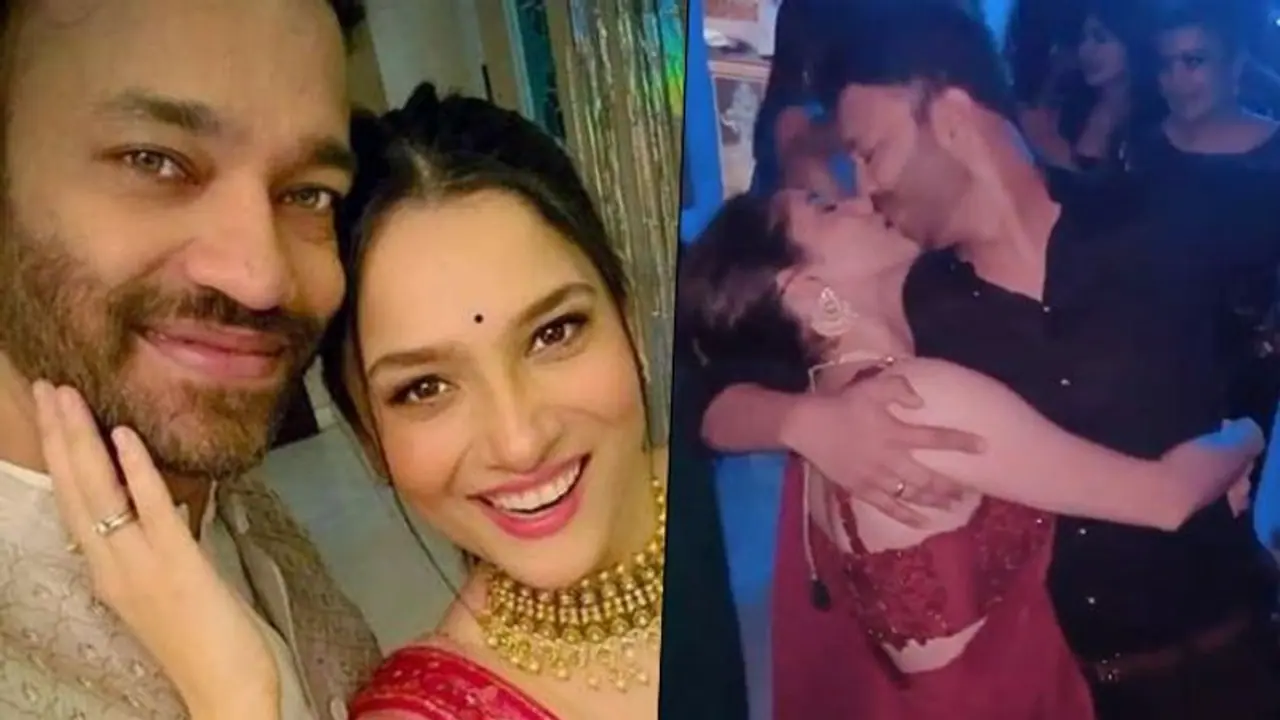 (Photos + Video) Ankita Lokhande, Vicky Jain lip lock at Diwali party; share pictures