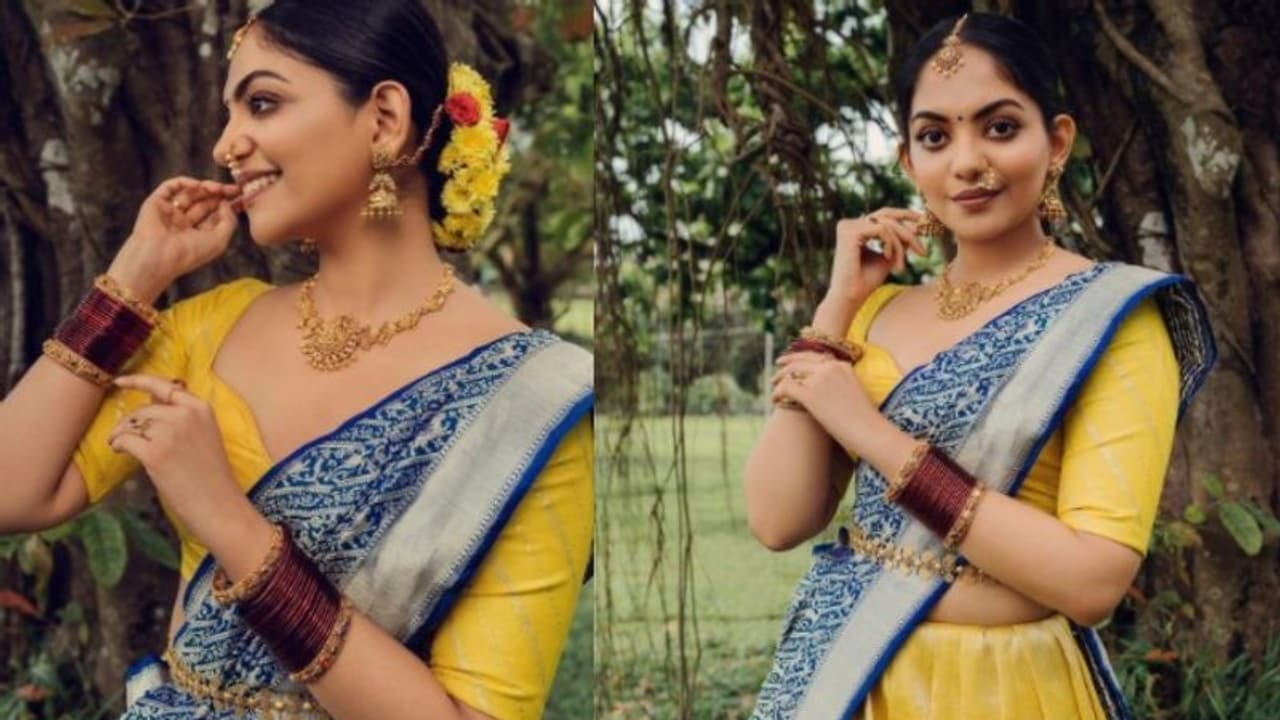 Ahaana Krishna | മഞ്ഞയില് മനോഹരി; കാഞ്ചീപുരം ലെഹങ്കയില് തിളങ്ങി അഹാന കൃഷ്ണ Ahaana Krishna | മഞ്ഞയില് മനോഹരി; കാഞ്ചീപുരം ലെഹങ്കയില് തിളങ്ങി അഹാന കൃഷ്ണ