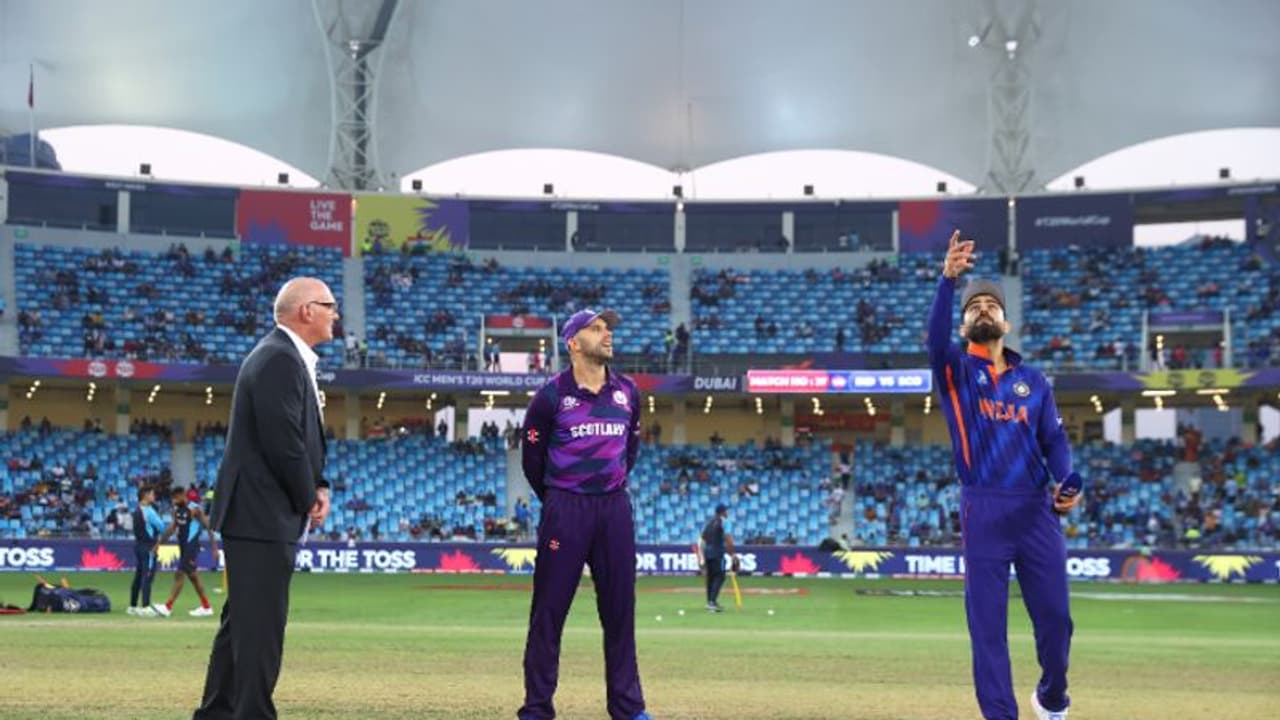 T20 World Cup 2021: Birthday boy Virat Kohli wins toss; India opts to bowl against Scotland T20 World Cup 2021: Birthday boy Virat Kohli wins toss; India opts to bowl against Scotland