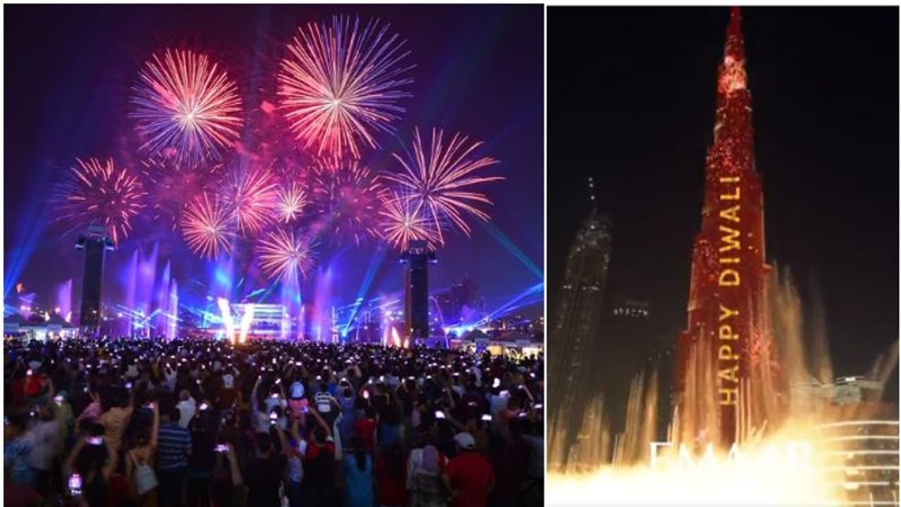 ദീപപ്രഭയില് മുങ്ങി ദുബൈ; ബുര്ജ് ഖലീഫയിലും എക്സ്പോയിലും പ്രൗഡഗംഭീരമായ ദീപാവലി ആഘോഷം ദീപപ്രഭയില് മുങ്ങി ദുബൈ; ബുര്ജ് ഖലീഫയിലും എക്സ്പോയിലും പ്രൗഡഗംഭീരമായ ദീപാവലി ആഘോഷം