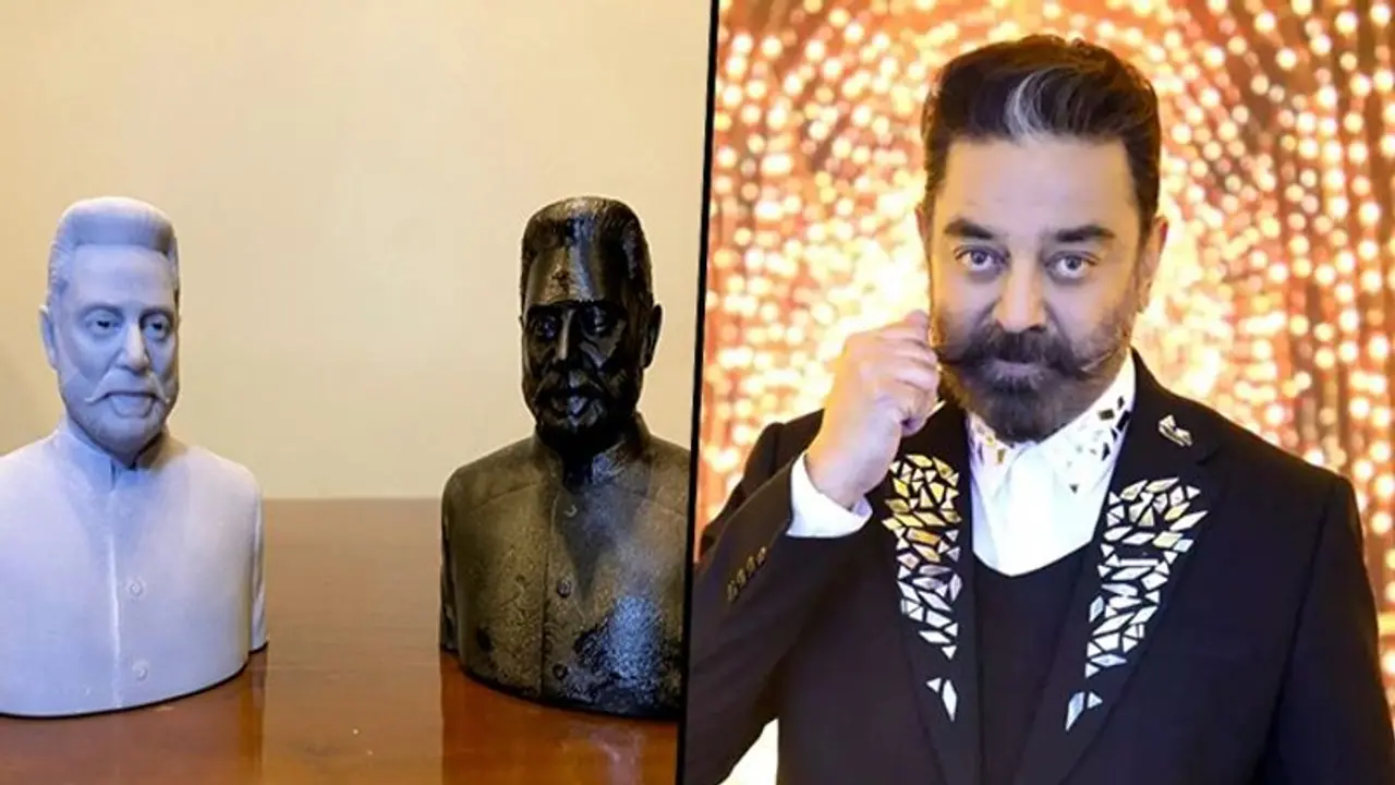 Kamal Haasan becomes first man to have 3D printed statue attached to balloon satellites, details here Kamal Haasan becomes first man to have 3D printed statue attached to balloon satellites, details here