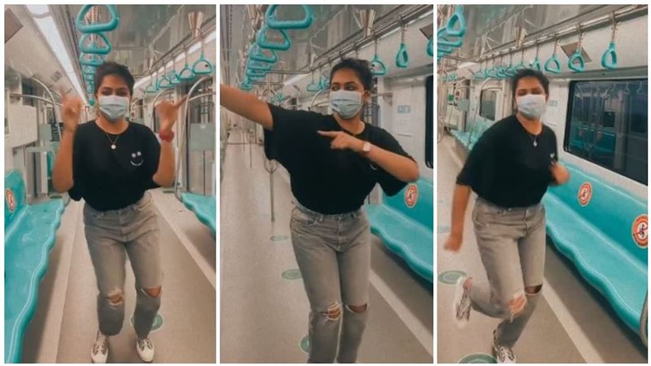 கிழிந்த பேன்ட் போட்டுகொண்டு... மெட்ரோ ரயிலில் செம்ம குத்தாட்டம் போட்ட லட்சுமி மேனன்!! வைரலாகும் வீடியோ!! கிழிந்த பேன்ட் போட்டுகொண்டு... மெட்ரோ ரயிலில் செம்ம குத்தாட்டம் போட்ட லட்சுமி மேனன்!! வைரலாகும் வீடியோ!!