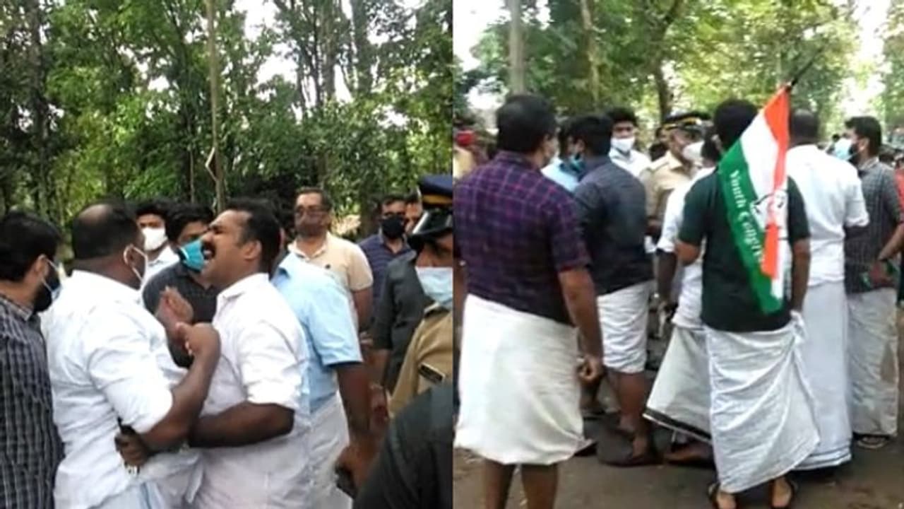 Joju George | വഴി തടഞ്ഞ് ചിത്രീകരണം? പൃഥ്വിരാജ് സിനിമാ സെറ്റിലേക്ക് യൂത്ത് കോൺഗ്രസ് മാർച്ച്, സംഘർഷം Joju George | വഴി തടഞ്ഞ് ചിത്രീകരണം? പൃഥ്വിരാജ് സിനിമാ സെറ്റിലേക്ക് യൂത്ത് കോൺഗ്രസ് മാർച്ച്, സംഘർഷം