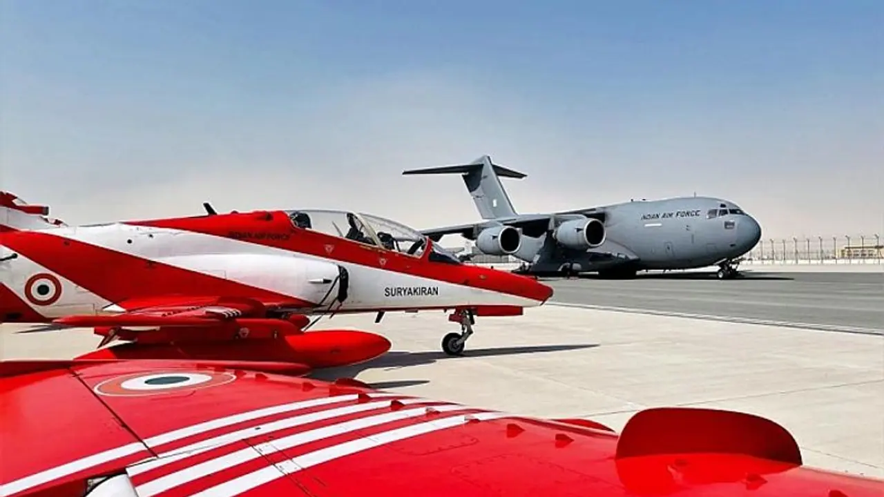 Dubai Air Show: IAF sends Globemaster, Super Hercules, Tejas, Dhruvs and Suryakiran team Dubai Air Show: IAF sends Globemaster, Super Hercules, Tejas, Dhruvs and Suryakiran team