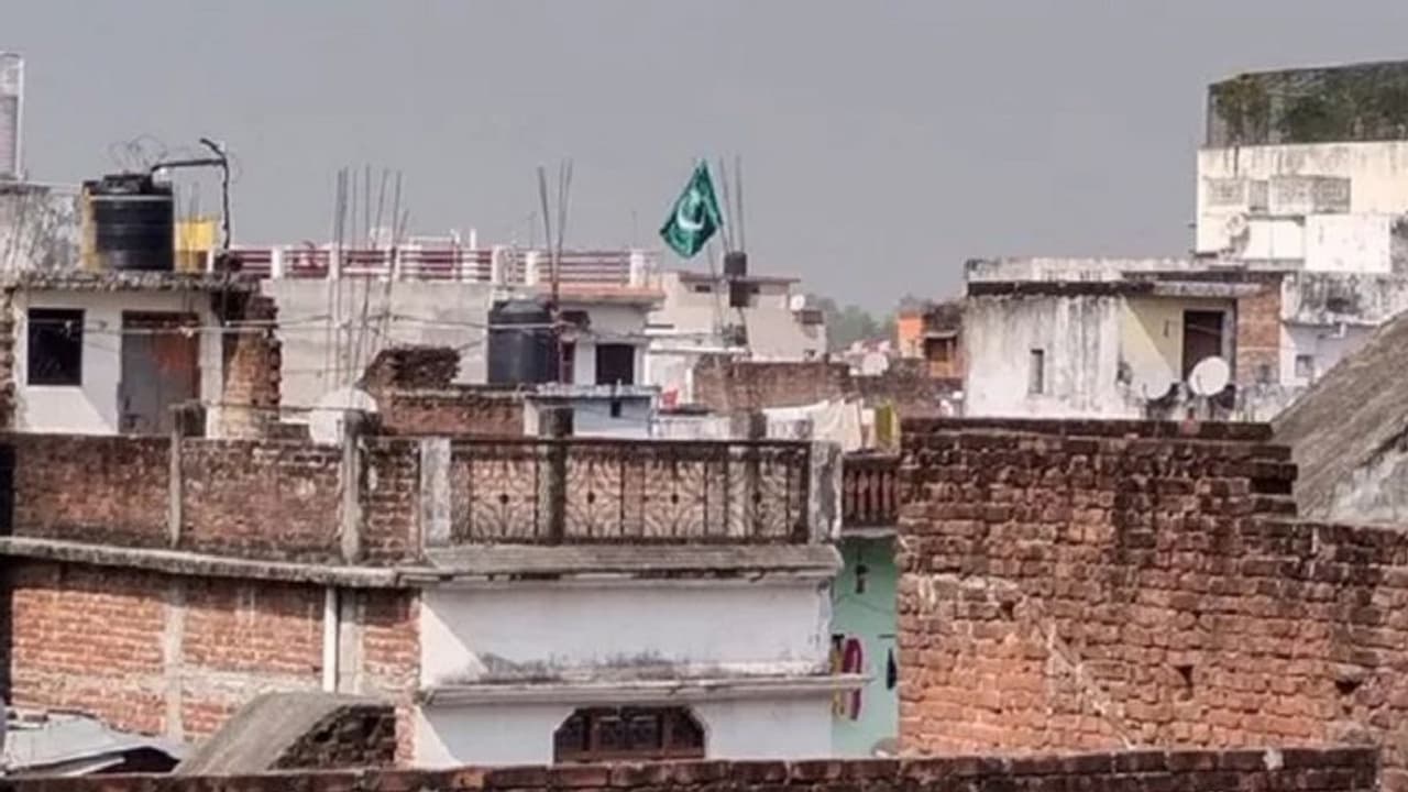 UP Police book four for treason after Pakistani flag flown atop house in Gorakhpur UP Police book four for treason after Pakistani flag flown atop house in Gorakhpur