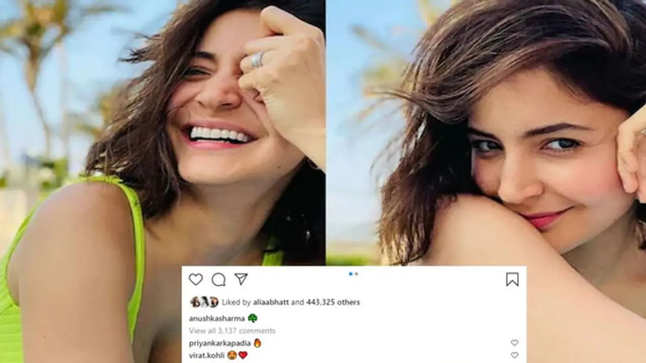 Virat Kohli in love with Anushka Sharma's neon green monokini pictures; take a look