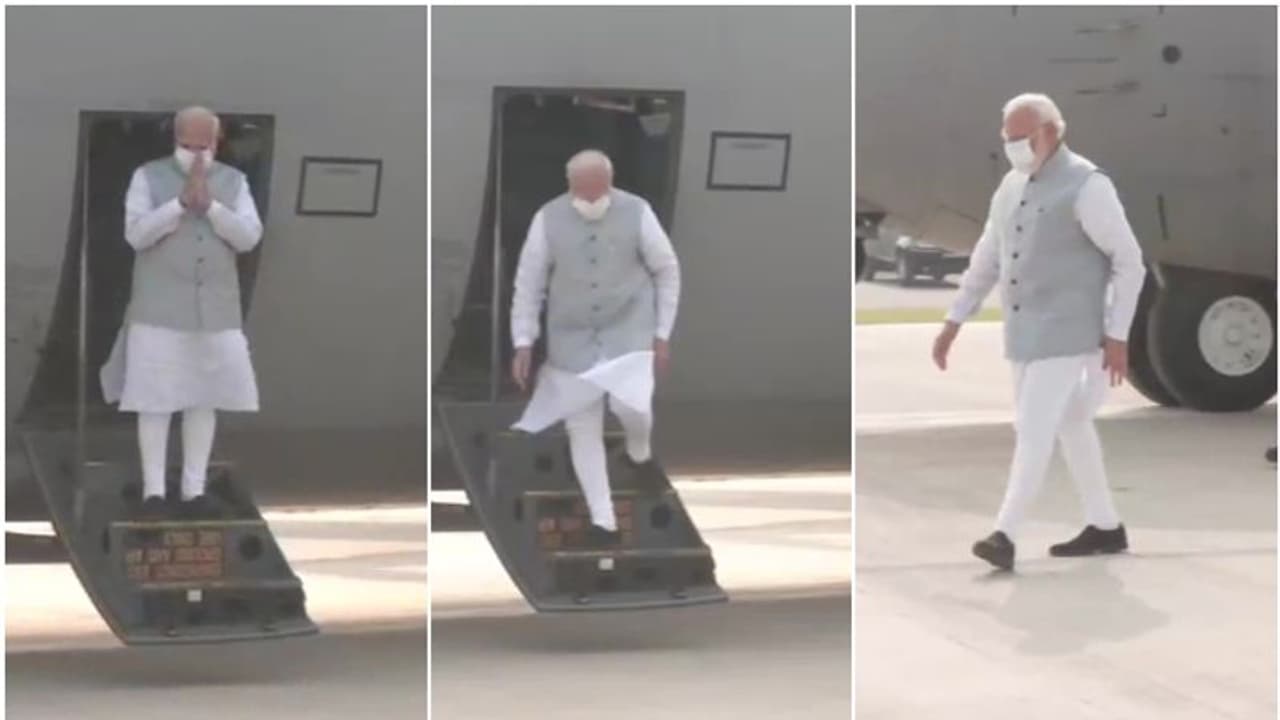 PM Modi| അതിവേഗപാതയിലെ എയർസ്ട്രിപ്പിൽ വ്യോമസേന വിമാനത്തില് നാടകീയമായി പറന്നിറങ്ങി പ്രധാനമന്ത്രി| വീഡിയോ PM Modi| അതിവേഗപാതയിലെ എയർസ്ട്രിപ്പിൽ വ്യോമസേന വിമാനത്തില് നാടകീയമായി പറന്നിറങ്ങി പ്രധാനമന്ത്രി| വീഡിയോ