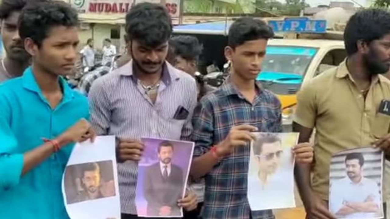 பல இடங்களில் சூர்யா ரசிகர் மன்றங்கள் கலைப்பு.. ! பாட்டாளி இளைஞர்கள் ஆவேசம்