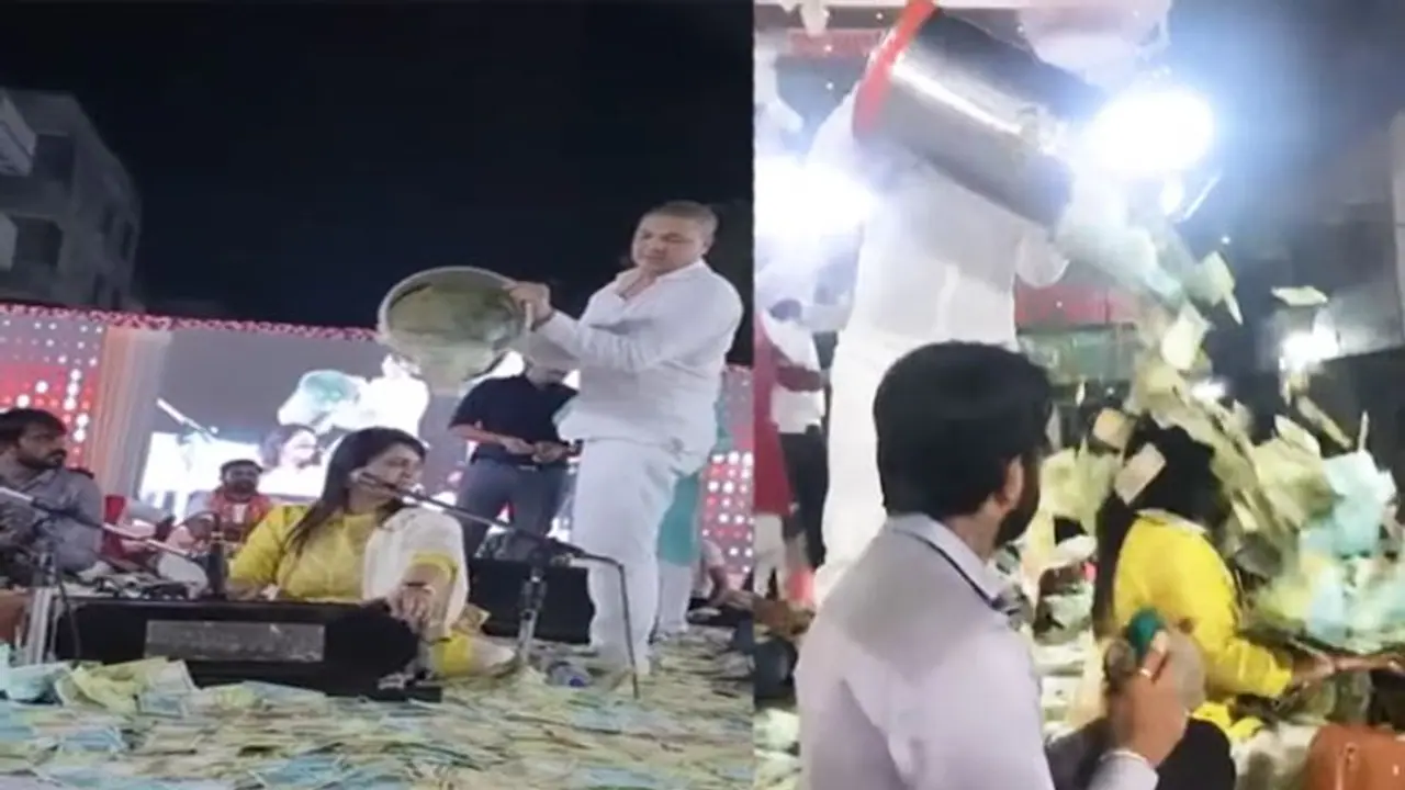 इस सिंगर पर हुई नोटों की बारिश, स्टेज पर बिखरा रुपया ही रुपया, Video देख लोगों के उड़ गए होश