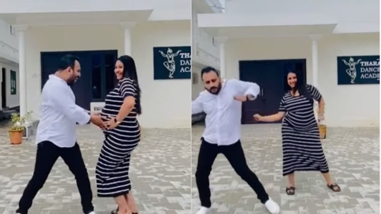 നിറവയറിൽ അർജുനൊപ്പം നൃത്തം ചെയ്ത് സൗഭാഗ്യ: വീഡിയോ നിറവയറിൽ അർജുനൊപ്പം നൃത്തം ചെയ്ത് സൗഭാഗ്യ: വീഡിയോ