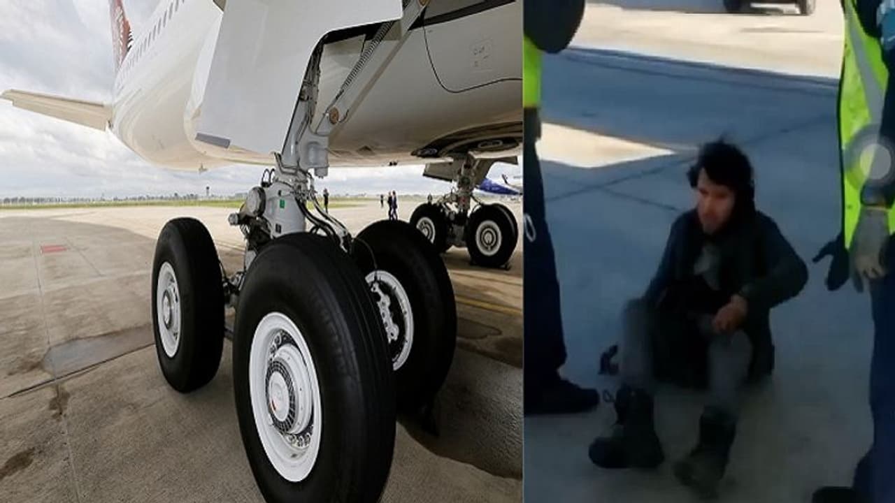 విమానం ల్యాండింగ్ గేర్ లో దాక్కుని.. మూడు గంటలు ప్రయాణం... చివరికి... విమానం ల్యాండింగ్ గేర్ లో దాక్కుని.. మూడు గంటలు ప్రయాణం... చివరికి...