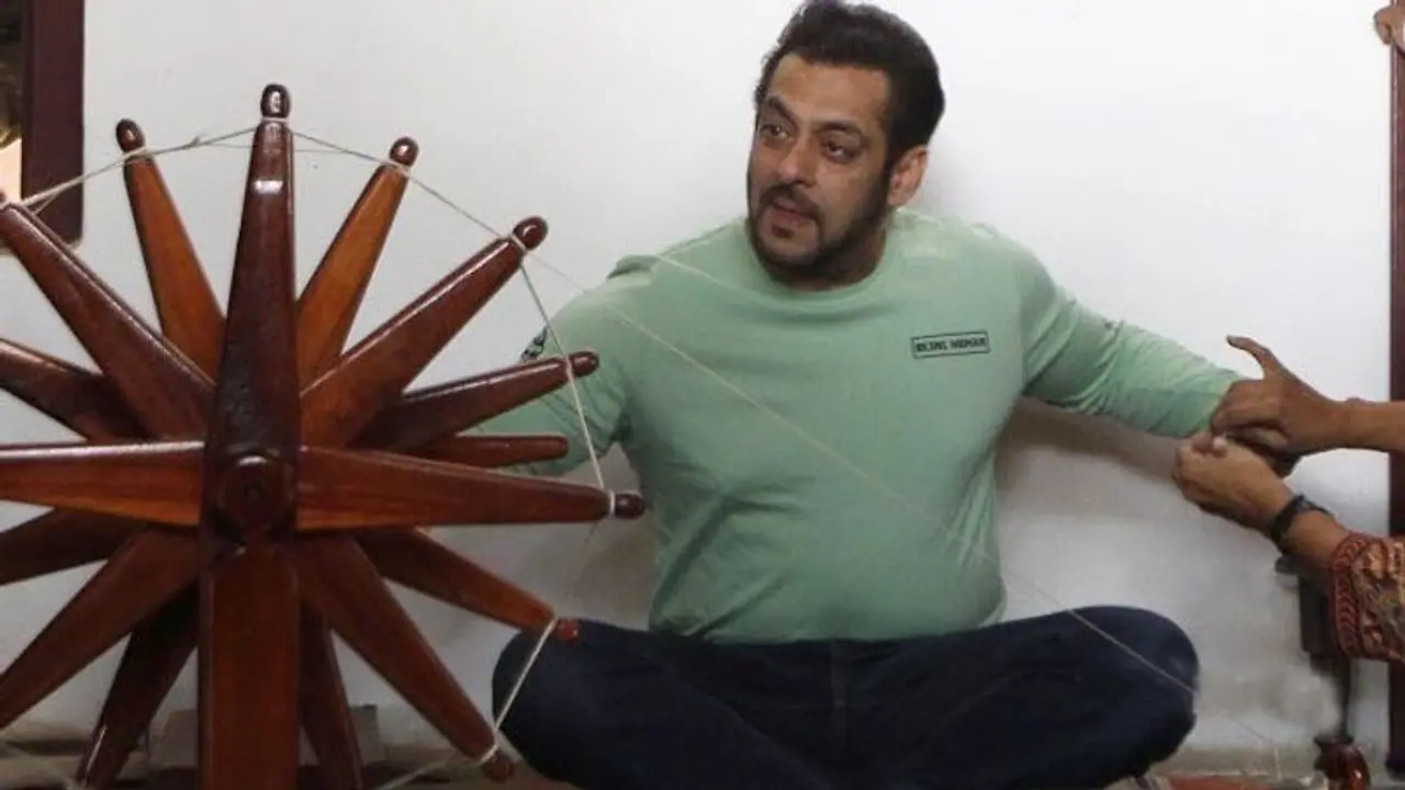 'Antim' promotion: Salman Khan's 'charkha' moment at Sabarmati Ashram 'Antim' promotion: Salman Khan's 'charkha' moment at Sabarmati Ashram