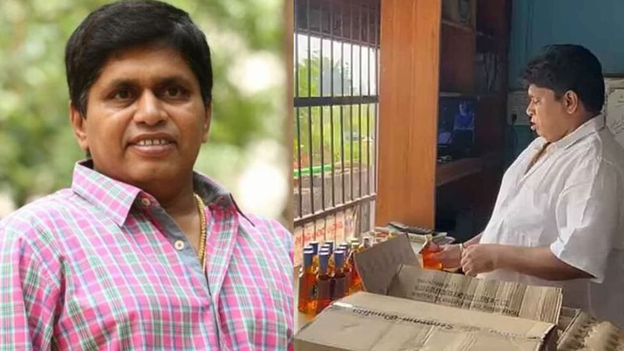 వైన్ షాప్ లో మద్యం అమ్ముతున్న స్టార్ కమెడియన్