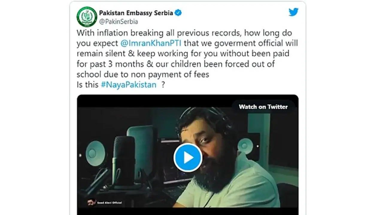 Pakistan's Embassy in Serbia trolls Imran Khan on Twitter Pakistan's Embassy in Serbia trolls Imran Khan on Twitter