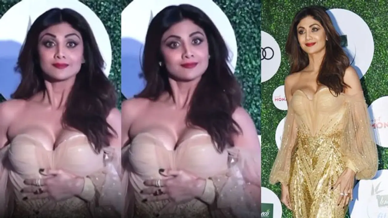 Shilpa Shetty : ঠিকরে বেরোচ্ছে সুডৌল স্তনযুগল, পোশাক সামলাতে গিয়ে রেড কার্পেটে হোঁচট খেলেন শিল্পা