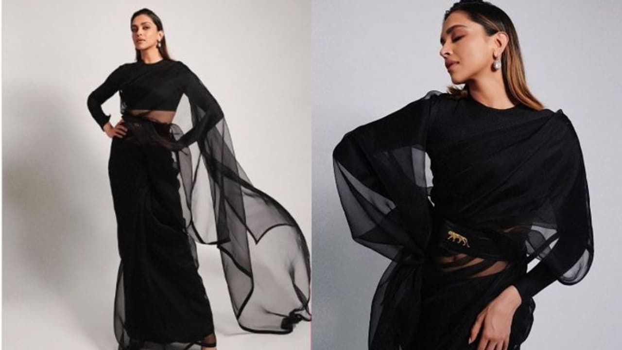 Deepika Padukone : കറുപ്പ് സാരിയിൽ ബോൾഡ് ആൻഡ് ബ്യൂട്ടിഫുളായി ദീപിക പദുകോൺ; ചിത്രങ്ങള്‍