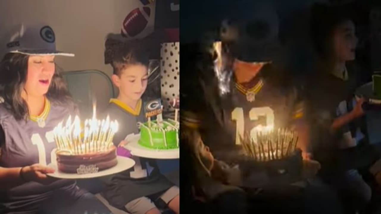 Viral Video : കേക്കിലെ മെഴുകുതിരി ഊതിക്കെടുത്തുന്നതിനിടെ മുടിയില് തീ പിടിച്ചു; വീഡിയോ Viral Video : കേക്കിലെ മെഴുകുതിരി ഊതിക്കെടുത്തുന്നതിനിടെ മുടിയില് തീ പിടിച്ചു; വീഡിയോ