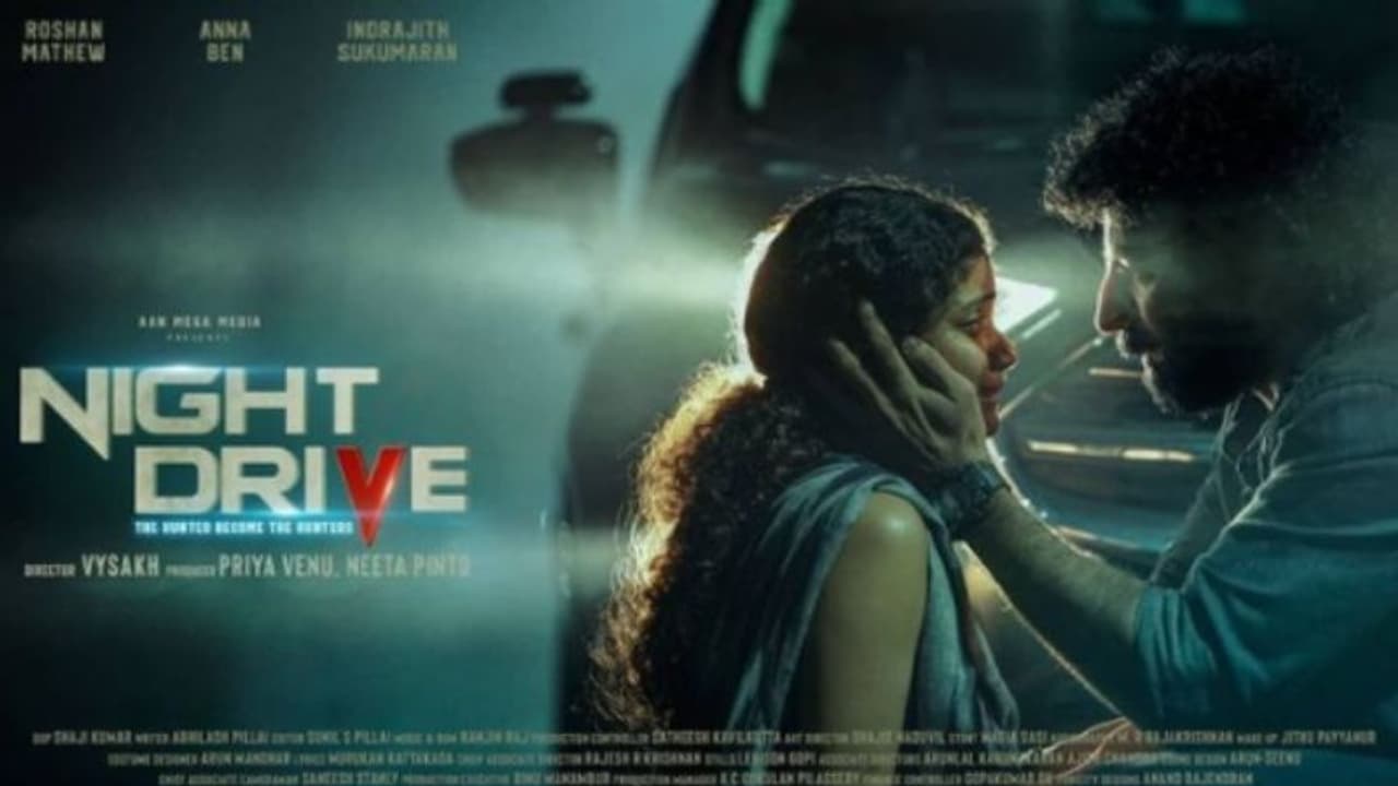 Night drive : അന്ന ബെന്നും റോഷൻ മാത്യുവും, വൈശാഖിന്റെ 'നൈറ്റ് ഡ്രൈവ്' ഫസ്റ്റ് ലുക്ക് പോസ്റ്റര്‍