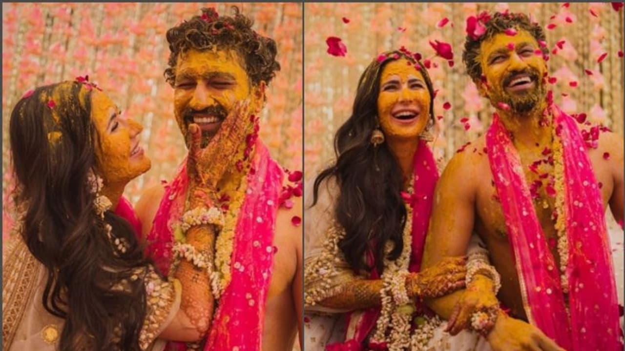 Katrina Kaif Vicky Kaushal Wedding : ഹല്‍ദി ചിത്രങ്ങള്‍ പങ്കുവച്ച് കത്രീനയും വിക്കിയും