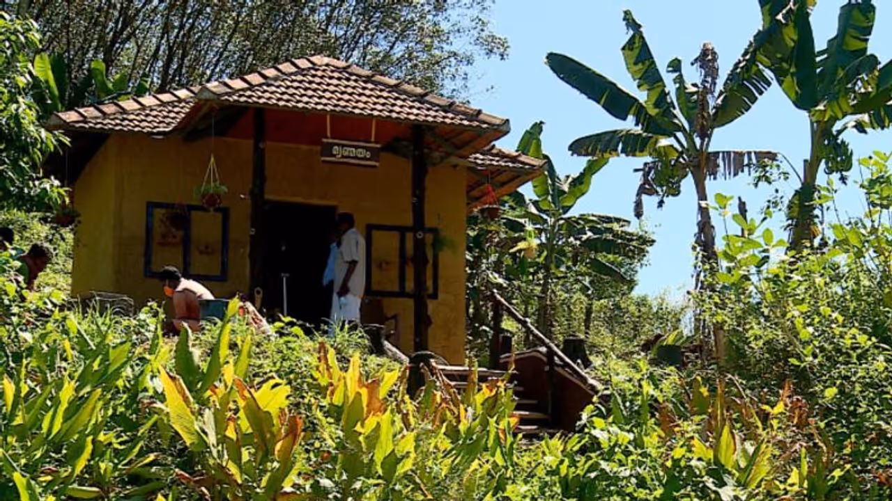 Home : ആറരലക്ഷം രൂപ ചെലവില്‍ ഔഷധ സസ്യങ്ങൾ അരച്ചുചേർത്തുണ്ടാക്കിയ ഒരു മൺവീട്