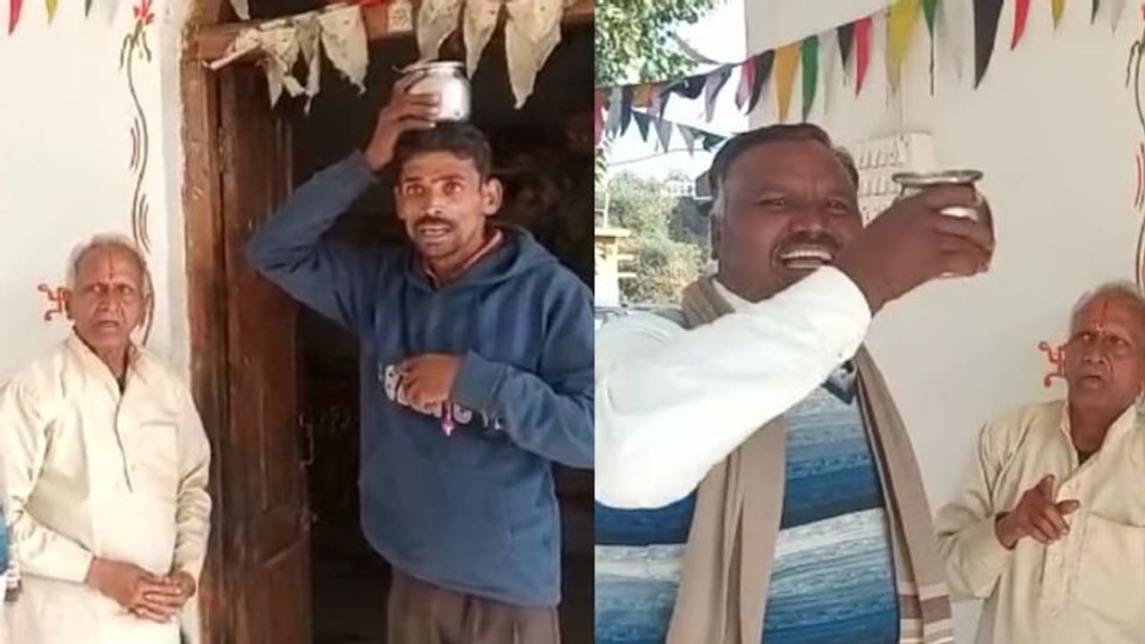 थाने में अनोखा राजीनामा:दो पक्ष में विवाद, मंदिर में सिर पर गंगाजल रखवाया तो बोले गलती हो गई, अब नहीं लड़ेंगे