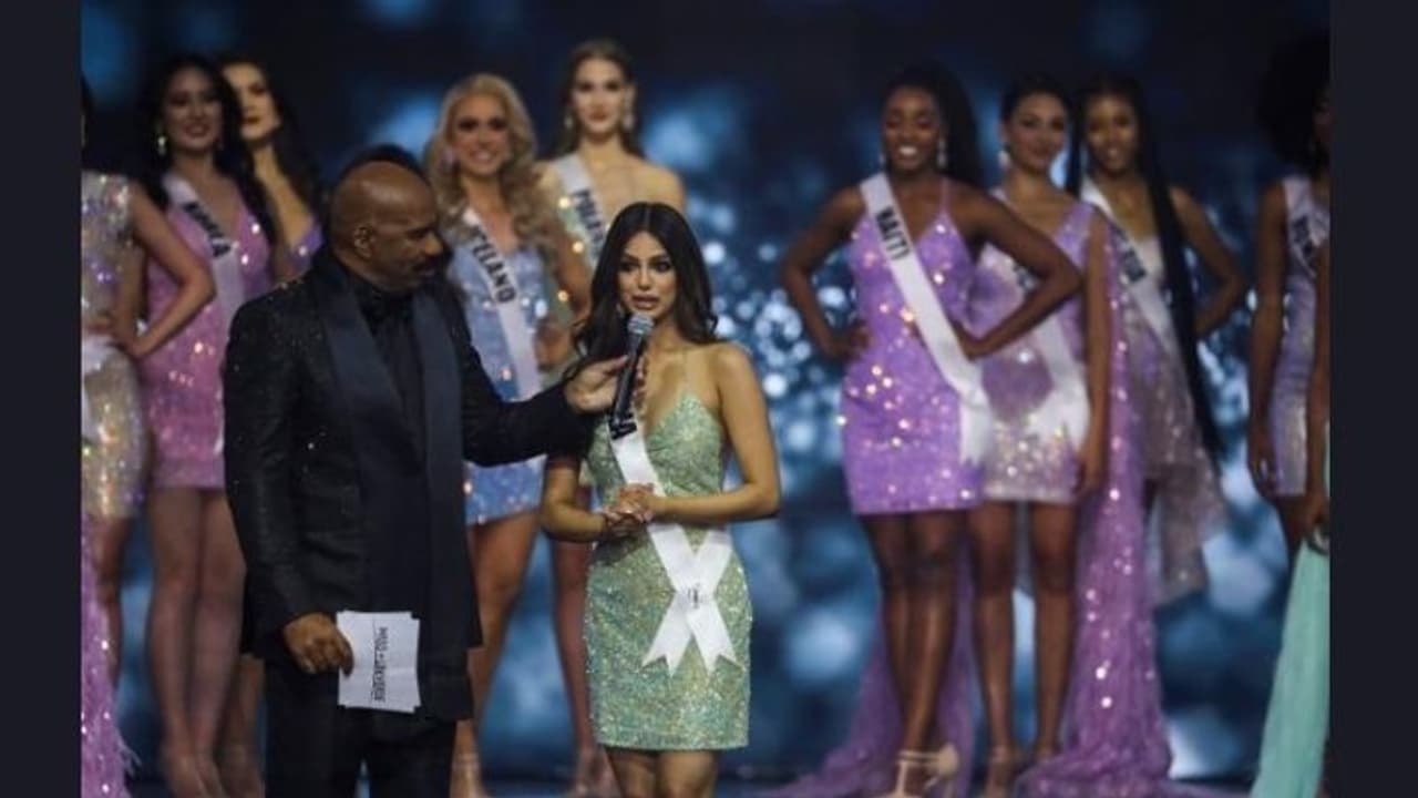 Miss Universe 2021 : மிஸ் யுனிவர்ஸ் பட்டம் வென்ற இந்திய அழகி ; சாதுர்ய பதிலளித்த Harnaaz Sandhu!!! Miss Universe 2021 : மிஸ் யுனிவர்ஸ் பட்டம் வென்ற இந்திய அழகி ; சாதுர்ய பதிலளித்த Harnaaz Sandhu!!!