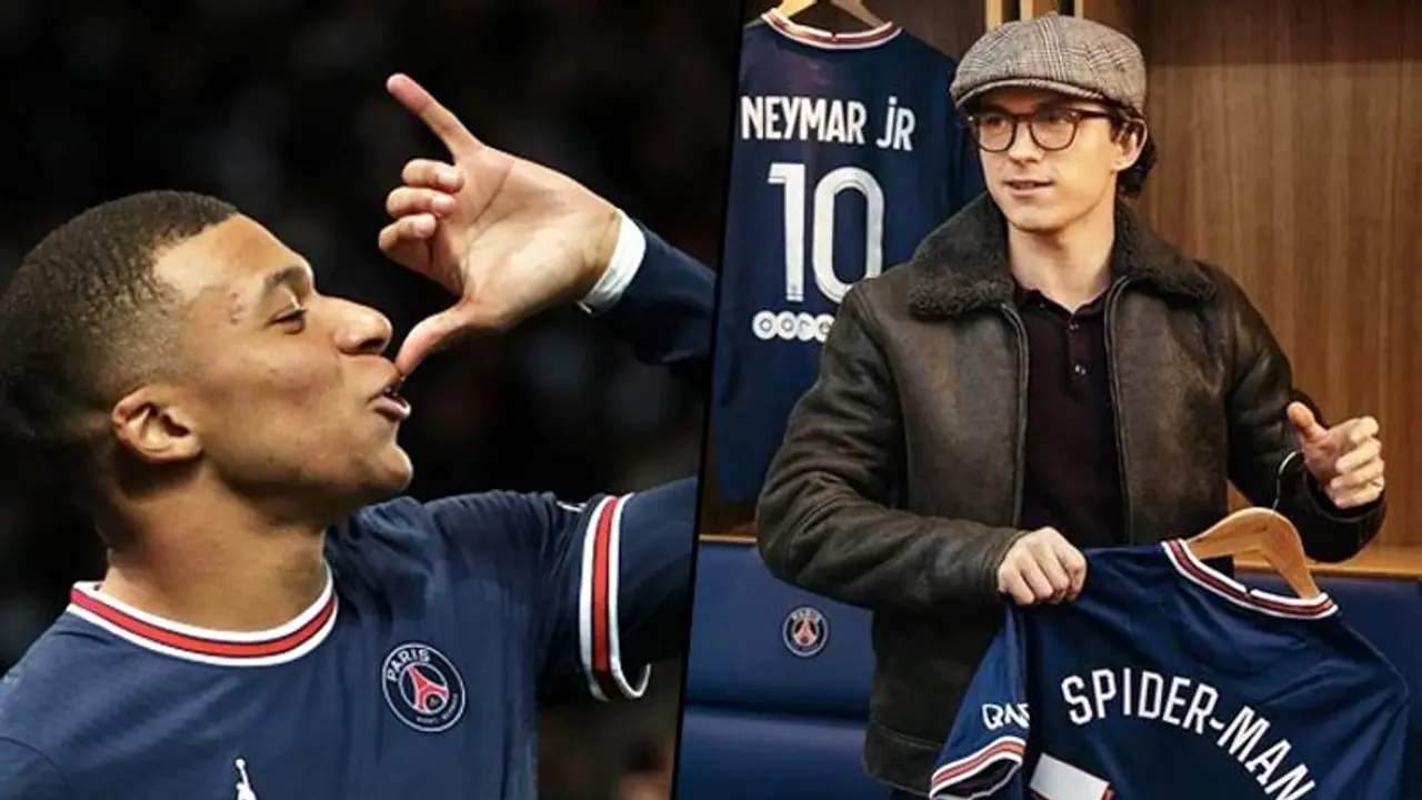 PSG's Kylian Mbappe reaches 100th Ligue 1 goal on a night graced by Spider Man Tom Holland (See pictures) PSG's Kylian Mbappe reaches 100th Ligue 1 goal on a night graced by Spider Man Tom Holland (See pictures)