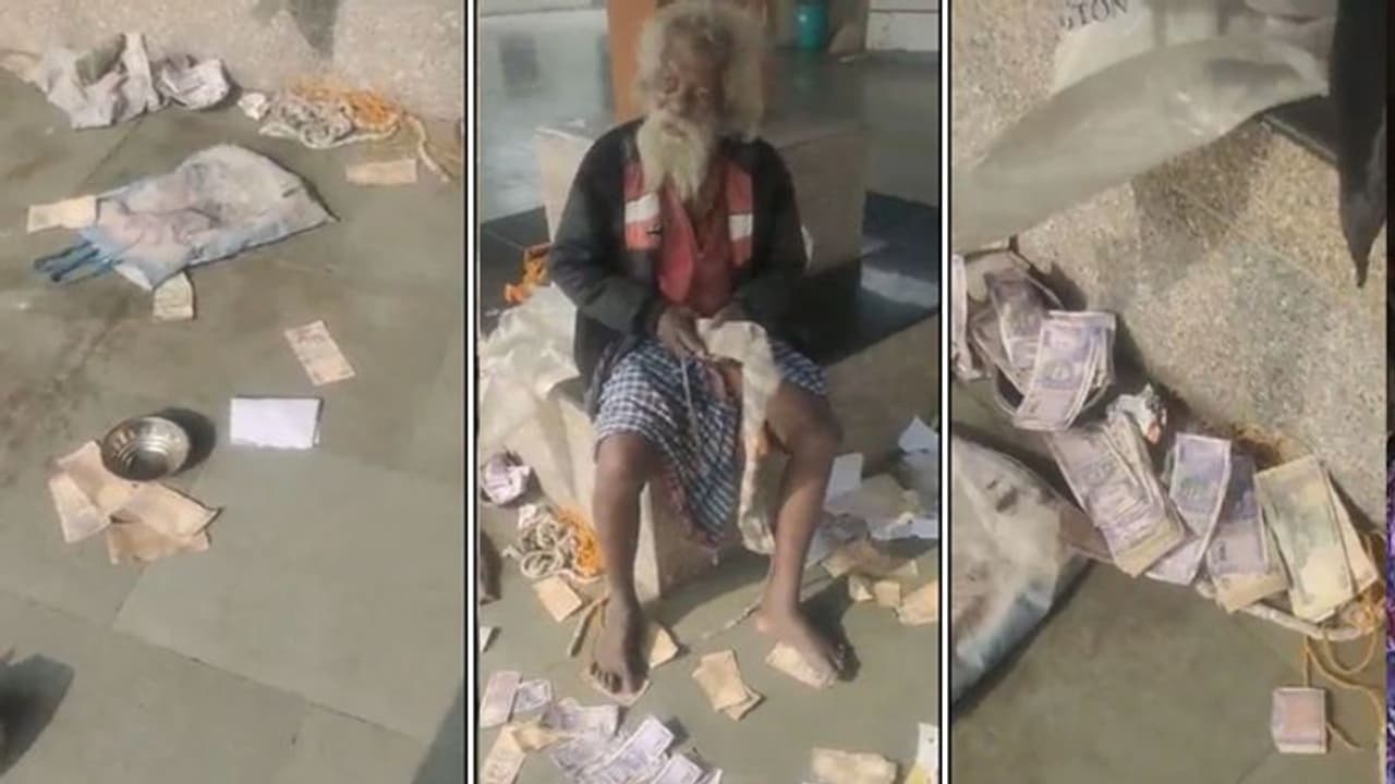 भिखारी ने की उज्जैन रेलवे स्टेशन पर नोटों की बारिश, उड़ते नोट देखकर हर कोई हैरान..पुलिस के भी उड़े होश