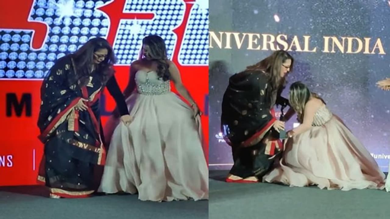 अवॉर्ड इवेंट में Akshara singh की ड्रेस ठीक करते नजर आईं गीता कपूर, भोजपुरी एक्ट्रेस ने झुकर छू लिया उनका पैर अवॉर्ड इवेंट में Akshara singh की ड्रेस ठीक करते नजर आईं गीता कपूर, भोजपुरी एक्ट्रेस ने झुकर छू लिया उनका पैर
