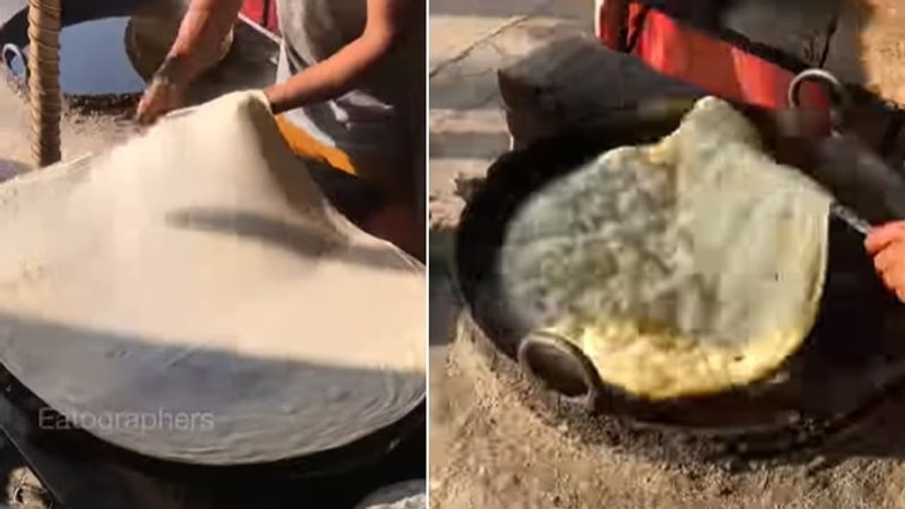 Food Video : ഇത്രയും വലിയ 'പൊറോട്ട'യോ?; കാണാം വീഡിയോ... Food Video : ഇത്രയും വലിയ 'പൊറോട്ട'യോ?; കാണാം വീഡിയോ...