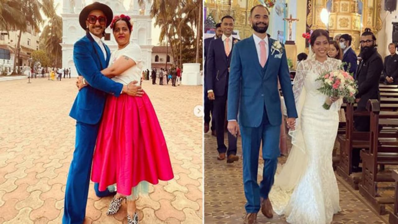 Ranveer Singh अपने मैनेजर की शादी में पहुंचे गोवा, दूल्हे के सामने दुल्हन को किया Kiss , देखें तस्वीरें Ranveer Singh अपने मैनेजर की शादी में पहुंचे गोवा, दूल्हे के सामने दुल्हन को किया Kiss , देखें तस्वीरें