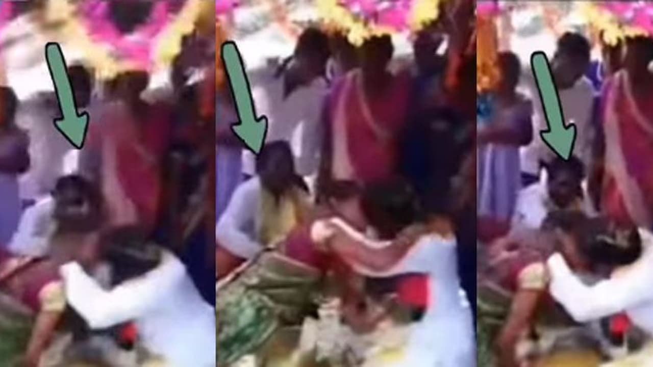 Bride and Groom Kiss : താലികെട്ടിയതിന് പിന്നാലെ ലിപ് ലോക്ക് ചുംബനവുമായി വരനും വധുവും; വീഡിയോ വൈറല്‍