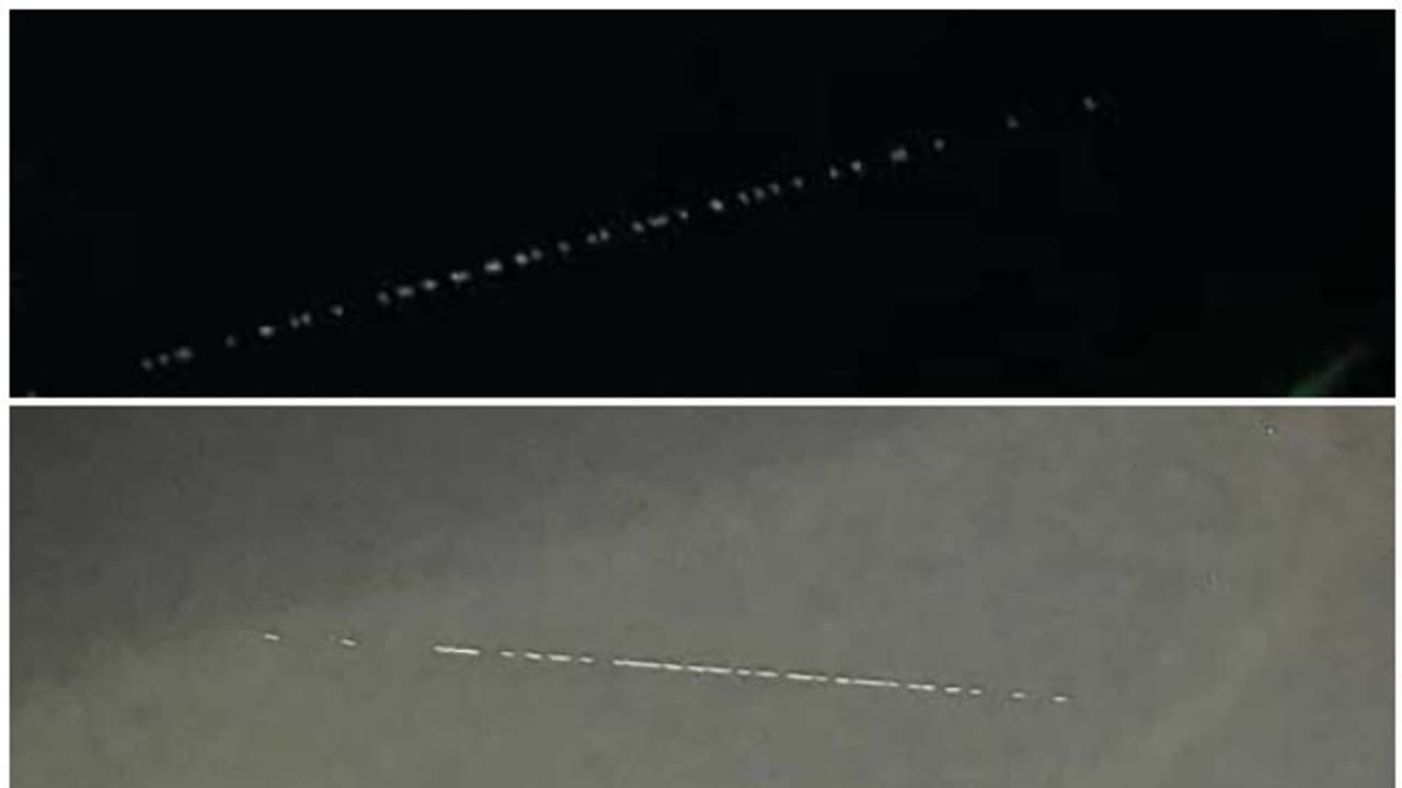 Mysterious flying objects : ആകാശത്ത് നിഗൂഢമായ പറക്കുന്ന വസ്തുക്കള്, അന്തംവിട്ട് ജനം Mysterious flying objects : ആകാശത്ത് നിഗൂഢമായ പറക്കുന്ന വസ്തുക്കള്, അന്തംവിട്ട് ജനം