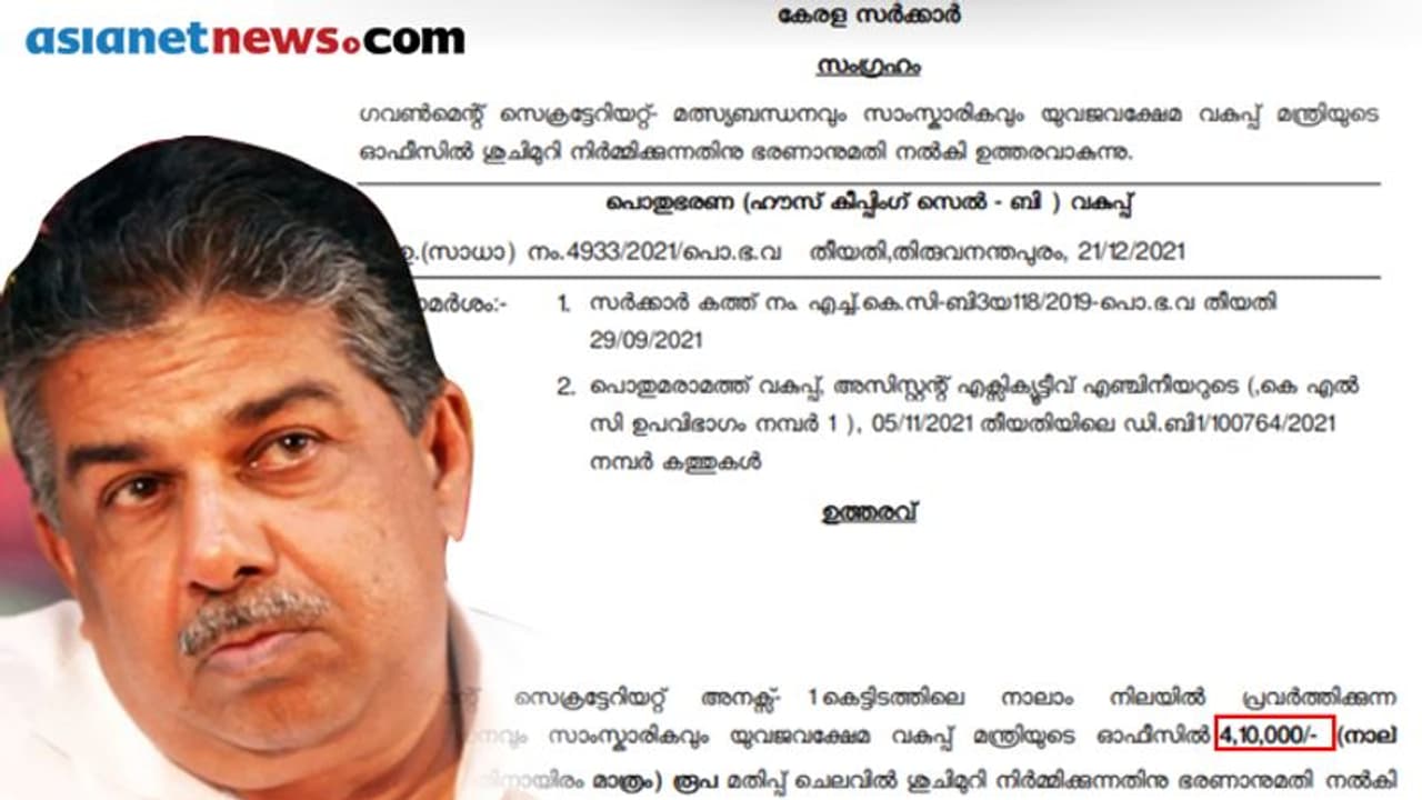 മന്ത്രി ഓഫീസില് നാല് ലക്ഷം രൂപ ചെലവിട്ട് ശുചിമുറി; സാമ്പത്തിക പ്രതിസന്ധിക്കിടെ വീണ്ടും ധൂര്ത്ത് മന്ത്രി ഓഫീസില് നാല് ലക്ഷം രൂപ ചെലവിട്ട് ശുചിമുറി; സാമ്പത്തിക പ്രതിസന്ധിക്കിടെ വീണ്ടും ധൂര്ത്ത്