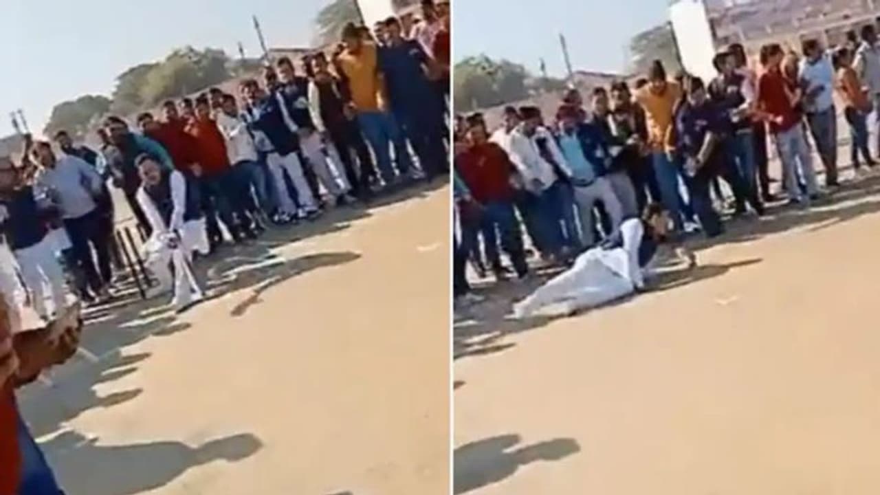क्रिकेट खेलते गिरे नरोत्तम मिश्रा, कांग्रेस बोली संभलिए मंत्रीजी, शिवराज की अदृश्य टांग कहीं भी गिरा देगी