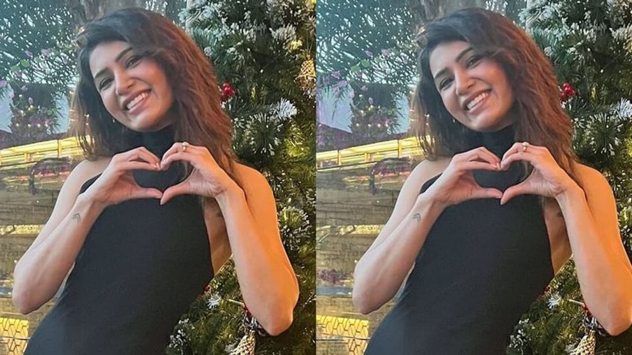 Samantha Christmas celebrations:మళ్ళీ ఎన్నాళకు సమంత ముఖంలో స్వచ్ఛమైన చిరు నవ్వు..!